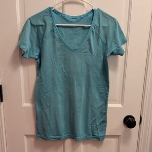 lululemon athletica Teal Short Sleeve Top